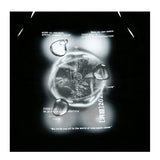 カットアウトグラフィックTシャツ / 222 Cutout graphic t-shirts - Black