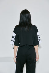 ストリングショートスリーブクロップTシャツ / (9068) XX String Short Sleeve Crop Tee