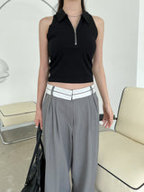 オビカラーマッチングスラックス / Obi color matching slacks (2color)