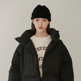 RIBBED KNIT BEANIE (BLACK) (6645937274998)