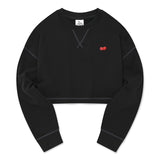 キルシードゥードゥルチェリークロップ丈トレーナー／DOODLE CHERRY CROP SWEAT [BLACK] (6658896691318)