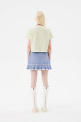チェリーアーチロゴクロップTシャツ / CHERRY ARCH LOGO CROP T-SHIRT [IVORY]