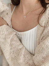 レターリボンネックレス / [925silver] Letter Ribbon Necklace