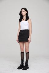 バータックカーゴミニスカート / BAR TACK CARGO MINI SKIRT BLACK