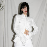 グランジパンクシャツ - WHITE