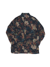 "PRE-ORDER 4/16~" VINTAGE FLOWER DROP-SHOULDER SHIRT (Navy) (6546129387638)