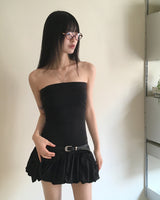 ベヘレイヤードトップ パンプキンオフショルダーミニドレス