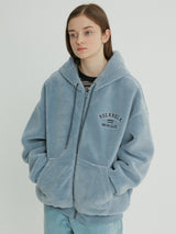 (HZ-21722) FLEECE HOOD ZIP-UP BLUE (6605056934006)