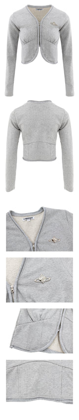 COIL CARDIGAN IN GREY