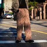 ローズエンボス加工ストレートパンツ