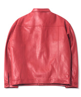 GB Synthetic Leather Trucker Jacket (Red)