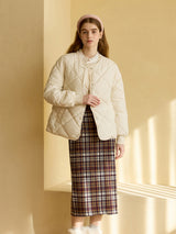 CHECK LONG SKIRT
