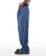 Twisted denim pants
