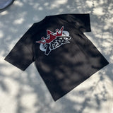 9090 × NERDUNIT King Logo Rhinestone Tee