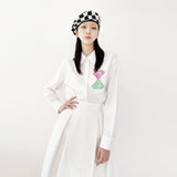 ソルト&ライトロゴエンブロイダリーシャツ/SALT & LIGHT LOGO EMBROIDERY SHIRT _ WHITE