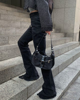 Long roof denim boots cut pants