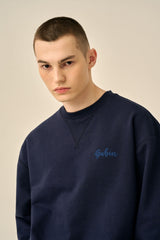 LETTERING LOGO BASIC SWEATSHIRT - NAVY