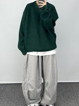 ウールニットスウェットシャツ/wool knit sweatshirt