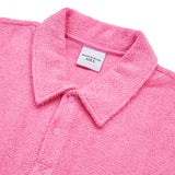 ロゴエンブレムテリーカラー半袖Tシャツ ピンク