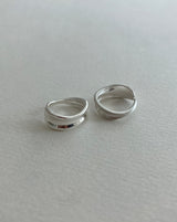 [92.5silver] bold wave baby open ring