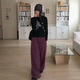 Shugi side cut training two-way banding long wide jogger pants