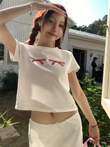 トラベルボウショートスリーブtシャツ