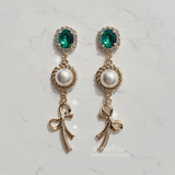 エメラルドプレッピーロイヤルイヤリング / Emerald Preppy Royal Earring