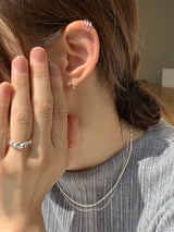 [92.5silver] モードラインワンタッチピアス