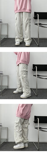 レノフラッフィーバンディングカーゴワイドパンツ