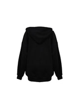 HEAVY WEIGHT OVERFITTED UNIVERSITY LOGO EMBROIDERY HOODIE ZIP UP_ BLACK (6682312212598)