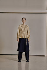 シャーリングパフブラウス/SHIRRING PUFF BLOUSE_BEIGE