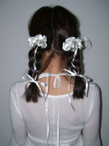 Mizz ribbon scrunchie (Ivory) 