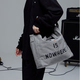 スラブバイオウォッシングキャンバスバッグ / SLUB BIO-WASHING CANVAS BAG-LIGHT GREY