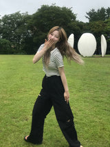 アデリンストライプジップアップ