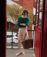 サマーピンタックデニムショートパンツ (3 color)