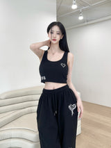 ハートクロップスリ－ブレス/845. Heart crop sleeveless (2color)