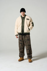 FLEECE MA-1 PADDED JACKET - KHAKI