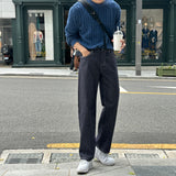 クボセミワイドローデニムパンツ / Kubo Semi-Wide Raw Denim Pants (2 colors)