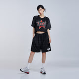 ラウンドメッシュトレーニングショートパンツ ブラック