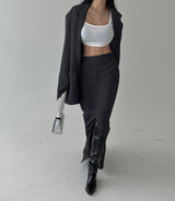 mega deep slit maxi long skirt