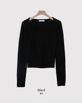 Lovely Ribbon Square Neck T-shirt (4color)
