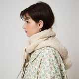 BOUCLE BALACLAVA MUFFLER, CREAM