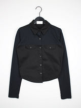 パリカラーTシャツ/Paris collar T-shirt (2color)