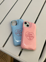 [Phone Case] ​​Heart Logo Cushion Pink