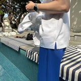 リブワイドプリーツパンツ/Rib Wide Pleats Pants (4 colors)