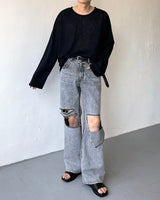 90's See-Through Painting Loose T-Shirt
