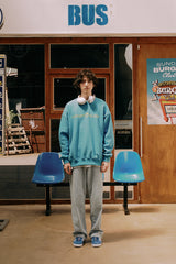 ベーシックラインロゴスウェットシャツ・ブルー［ユニセックス］/ Basic Line Logo Unisex Blue Sweat Shirt