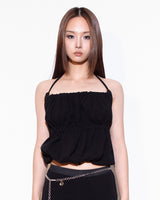 WAFFLE WRAP SKIRT & TOP (BLACK)
