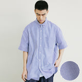 ストライプコンフィールーズフィットシャツ / STRIPE COMF LOOSE FIT SHIRT BLUE