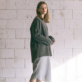 [Patchwork Sweatshirt] Charcoal (6626238136438)